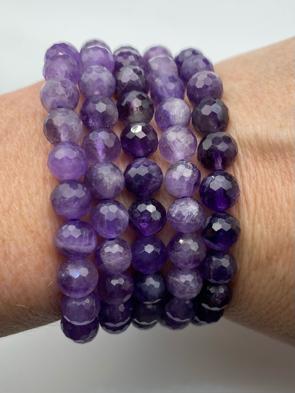 💜✨ 8mm Faceted Amethyst Crystal Bracelets ✨💜